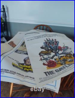 13 Vintage ORIGINAL 1960s-70s One Sheet Movie Posters Sc-Fi Westerns B-Movie