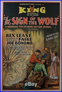 1931 The Sign of the Wolf Fourth Episode The Fatal Shot Movie Poster VINTAGE