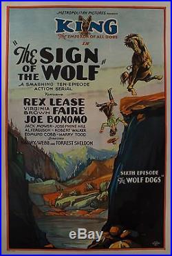1931 The Sign of the Wolf Sixth Episode The Wolf Dogs Movie Poster VINTAGE