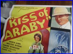 1933 KISS OF ARABY One Sheet Movie Poster Monarch Arab Adventure Vintage VG