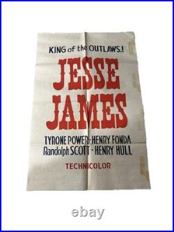 1939 Jesse James Movie Poster Large Henry Fonda