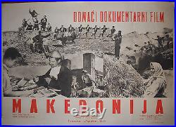 1948 Original Vintage Movie Poster Yugoslavia Documentary Film Macedonia Skrigin