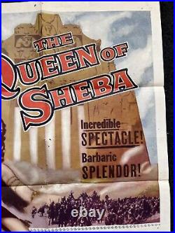 1950s The Queen of Sheba Original Vintage Movie Poster 27 x 41