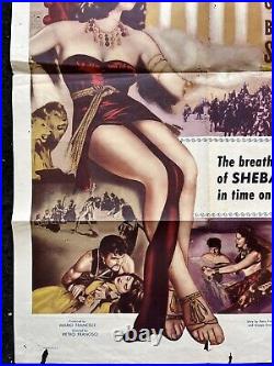 1950s The Queen of Sheba Original Vintage Movie Poster 27 x 41