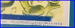 1951 Disney SNOW WHITE Window Movie Theater 14x21 POSTER 50s ART vtg Frame