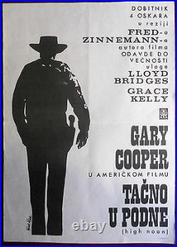 1952 Original Movie Poster High Noon Fred Zinnemann Gary Cooper Grace Kelly