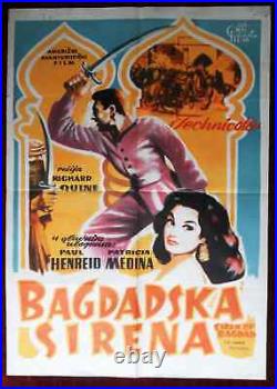 1953 Original Movie Poster Siren of Bagdad Richard Quine Paul Henreid Medina
