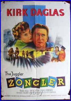 1953 Original Movie Poster The Juggler WW2 Drama Dmytryk Kirk Douglas Yugoslav