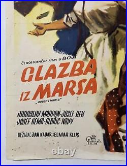 1955 Vintage Movie Poster Hudba z Marsu Music from Mars Ján Kadár Czechoslovakia