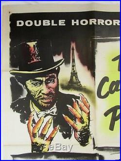 1956 VINTAGE HORROR Original Poster THE CATMAN OF PARIS & VALLEY OF THE ZOMBIES