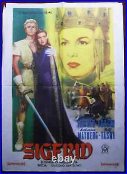 1957 Original Movie Poster Sigfrido Siegfried Gentilomo Dragons Blood German