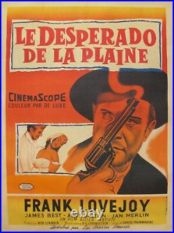 1958 French Vintage Movie Poster Desperado De La Plaine, Cole Younger Gunfighter