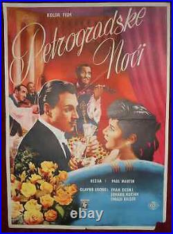 1958 Original Movie Poster Petersburg Nights Paul Martin Russia