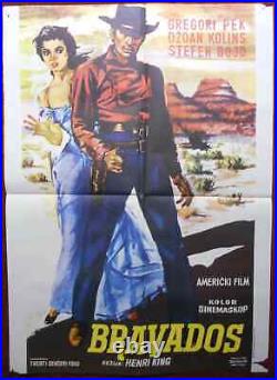 1958 Original Movie Poster The Bravados Gregory Peck Joan Collins Henry King