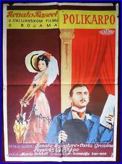 1959 Original Movie Poster Policarpo Mario Soldati Renato Rascel Italian comedy