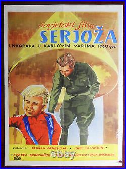 1960 Original Movie Poster Seryozha Russian Georgi Danelija Talankin Bondarcuk