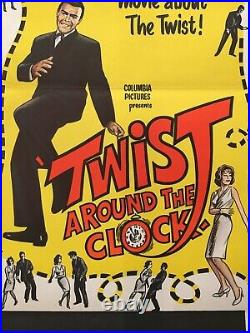 1960's Original Vintage Movie Poster Chubby Checker -'TWIST AROUND THE CLOCK