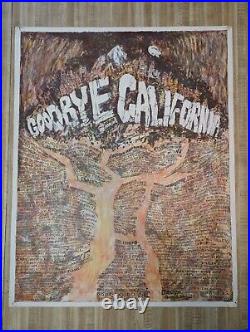 1960s Goodbye California Movie Novel Poster Earthquake Vintage William Whitaker
