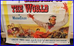 1961 JULES VERNE'S MASTER OF THE WORLD Original VINTAGE 3-SHT Movie Poster 41x78