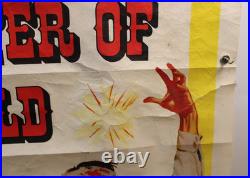 1961 JULES VERNE'S MASTER OF THE WORLD Original VINTAGE 3-SHT Movie Poster 41x78