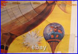 1961 JULES VERNE'S MASTER OF THE WORLD Original VINTAGE 3-SHT Movie Poster 41x78
