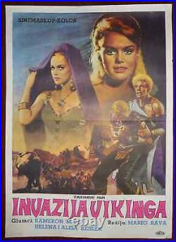 1961 Original Movie Poster Erik the Conqueror Invasori Vikings Kessler Sisters