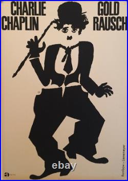 1962 Original Charlie Chaplin Movie Poster, Gold Rush