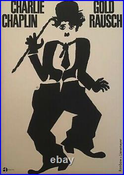 1962 Original Charlie Chaplin Movie Poster, Gold Rush