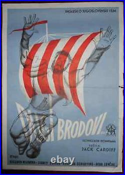 1964 Original Movie Poster The long Ships Jack Cardiff Richard Wildmark Poitier