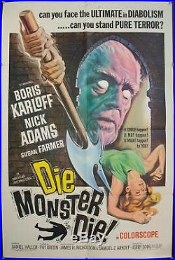 1965 Die Monster Die! One Sheet USA Movie Poster Vintage Original