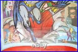 1966 BATMAN AND ROBIN Oroginal Movie Poster 1979 Spanish Adam West Vintage