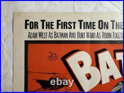 1966 Batman Movie Poster Newspaper Insert Adam West Robin Vintage DC