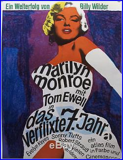 1966 German Marilyn Monroe Movie Poster, The Seven Year Itch