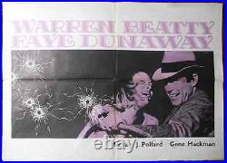 1967 Original Movie Poster BONNIE AND CLYDE Arthur Penn Beatty Faye Dunaway