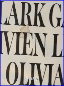 1967 Vintage Gone With The Wind Original Theatrical Movie Poster. Super Rare
