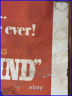 1967 Vintage Gone With The Wind Original Theatrical Movie Poster. Super Rare