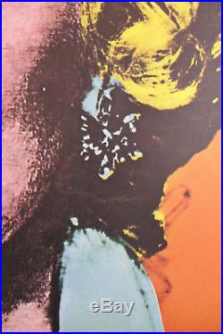 1968 MARILYN MONROE by ANDY WARHOL, GERMAN VINTAGE POSTER, ORANGE POP ART