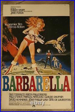 1968 ORIGINAL Print Barbarella VINTAGE RARE Movie Poster 15 x 23.5 France