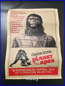1968 Planet Of The Apes Charlton Heston 20th Century Presents Vintage Poster