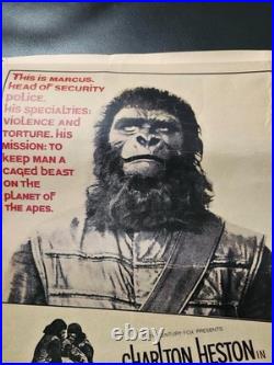 1968 Planet Of The Apes Charlton Heston 20th Century Presents Vintage Poster