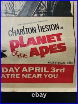1968 Planet Of The Apes Charlton Heston 20th Century Presents Vintage Poster