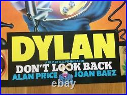 1969 Alan Aldridge Dont Look Back Bob Dylan Signed Poster Rare Film Hapshash