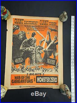 1970Monster ZeroWar Of The GargantuasGodzilla RodanOrig. Vtg Old Poster #1