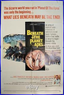 1970 Beneath The Planet Of The Apes One Sheet USA Movie Poster Vintage Original