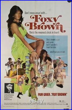 1974 Foxy Brown Blaxploitation One Sheet Original Movie Poster Vintage