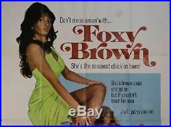 1974 Foxy Brown Blaxploitation One Sheet Original Movie Poster Vintage