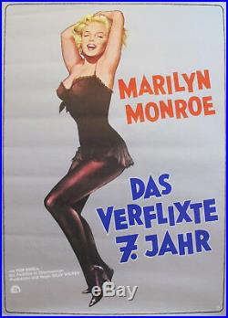 1974 German Marilyn Monroe Vintage Movie Poster, Seven Year Itch