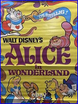 1974 Walt Disney's Alice in Wonderland 1-sheet Movie Poster Vintage Original VG+