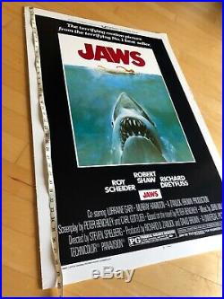 1975 JAWS VINTAGE HORROR MOVIE FILM POSTER PRINT Vintage