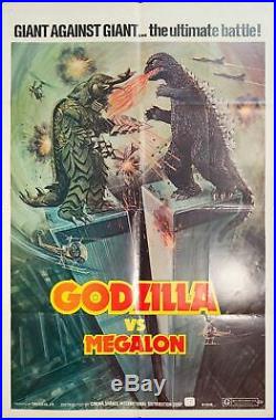 1976 Godzilla vs Megalon One Sheet Original Movie Poster Vintage